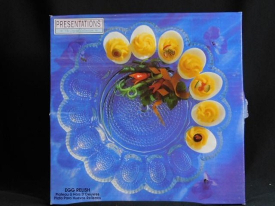 Indiana Glass Egg Relish Dish