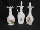 Three Vases Two With Stoppers