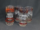 Coca Cola Glasses Lot Of Five