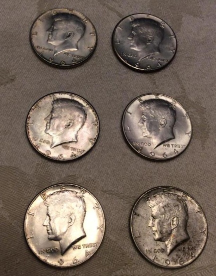 1964 Kennedy Silver Half Dollars