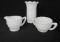 Lot Of 3 White Milk Glass