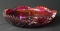 Red Carnival Glass Candy Dish