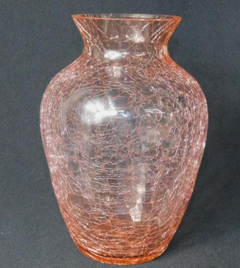 Crackled Vase, Pink