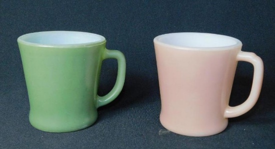 Set Of Two Fire King Cups