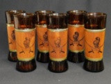 Lot Of 6 Pirate Glasses