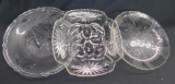 Lot Of 3 Serving Ware, Glass