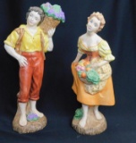 Lot Of 2 Figurines Approx 16 Inches Tall