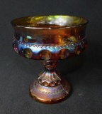 Carnival Glass, Kings Crown Footed Candy Dish