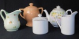 Mixed Lot Of 5, Tea Pot, Sugar And Creamer Cups