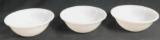 Lot Of 3 Fire King White Bowls