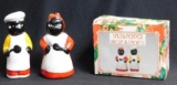 Fine Ceramic, Salt And Pepper Shakers, Uncle And Ladies