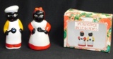 Fine Ceramic, Salt And Pepper Shakers, Uncle And Ladies