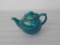 Tea Pot, Hall (Green With Gold Accent Leaves) Hook Lid