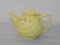Tea Pot, Hall Hook Lid (Yellow With Gold Accent)