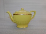 Tea Pot, Hall (Yellow With Gold Accent)