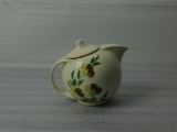 Tea Pot, (White With Flower Design)