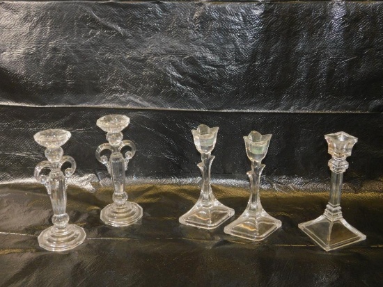 Lot of 5 Candle Holders