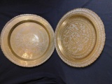 Golden Round Plates