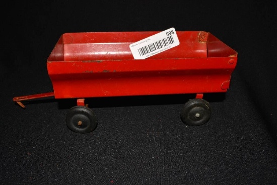 RED METAL WAGON TOY