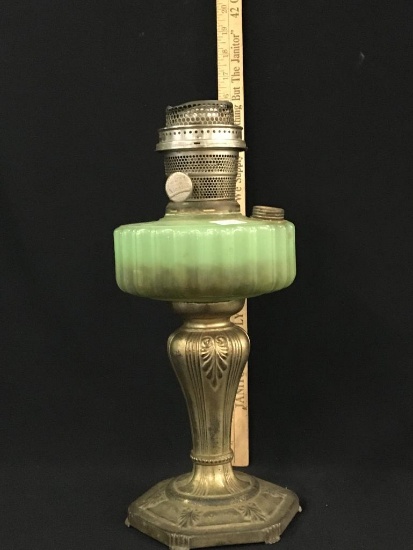 GREEN OIL LAMP BASE