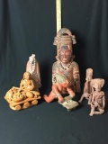LOT OF CLAY FIGURINES
