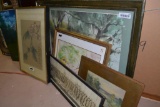 LOT WITH FRAMED ART