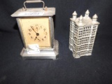 LOT WITH CLOCK AND BANK