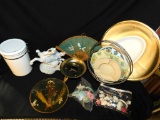 BOX LOT CANISTER, SERVING TRAY, AND PLATES