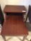 MAHOGANY STEP DOWN END TABLE