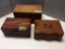 3 WOOD JEWELRY BOXES