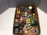 BOX OF DIE CAST METAL CARS