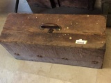 LARGE WOODEN BOX/TOOLBOX