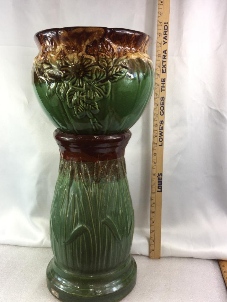 VINTAGE JADINIERE ROSEVILLE ROBINSON RANSBOTTOM POTTERY, PLANTER WITH  PEDESTAL | Art, Antiques & Collectibles Glass & Pottery Glass | Online  Auctions | Proxibid