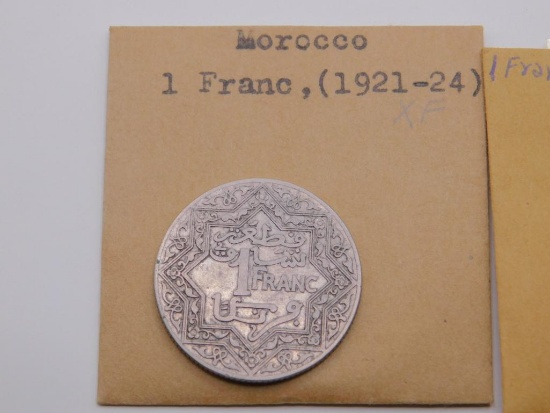 MOROCCO 1 FRANC, 1921, 1945