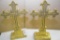 PAIR OF GOLD COLORED CROSSES