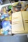 LOT W/ VINTAGE GLASS BOTTLES & OFFICE SUPPLIES