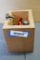 LOT W/ FISHING REEL AND WOOD BOX