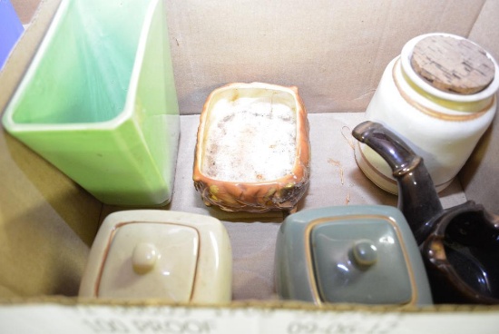 BOX LOT OF POTTERY