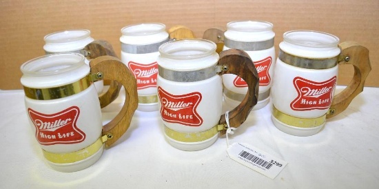 SET OF 6 MILLER HIGH LIFE MUGS