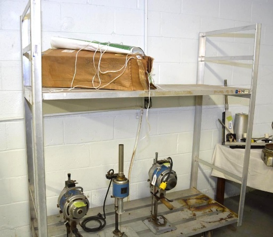 ALUMINUM 2 SHELF ROLLING DUNNAGE RACK
