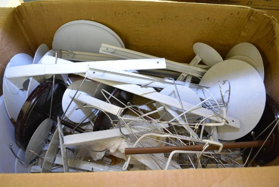 BOX LOT OF METAL DOLL STANDS