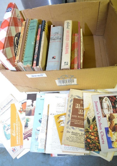 BOX OF VINTAGE COOK BOOKS
