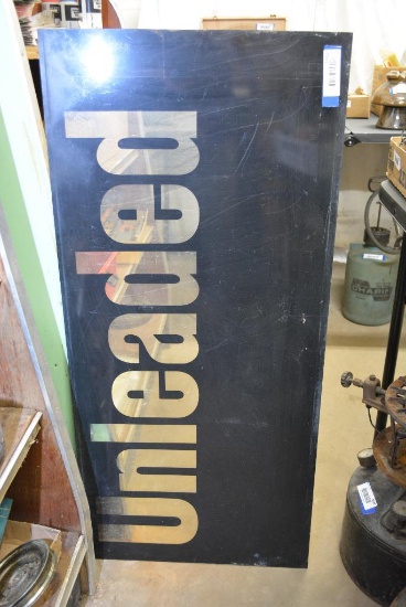 PLEXIGLASS "UNLEADED" SIGN