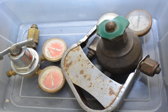 LOT OF GAUGES W/ REGULATORS