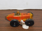 RACE CAR, WIND-UP, WORKS, METAL, MADE IN USA