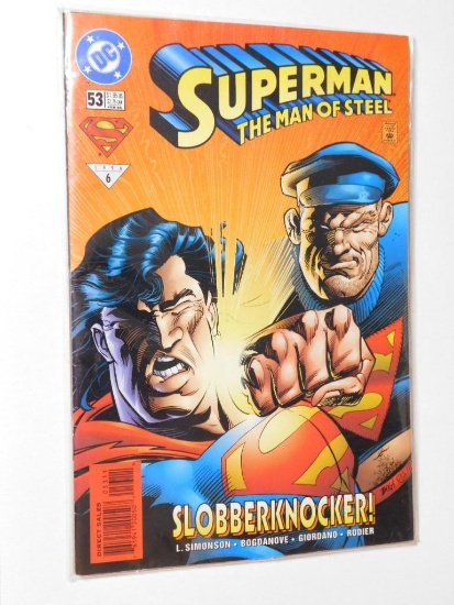 SUPERMAN THE MAN OF STEEL SLOBBERKNOCKER!, FEB 96, by DC