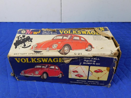BATTERY OPERATED, VOLKSWAGEN NON FALL MYSTERY BUMP N GO, IN ORIGINAL BOX