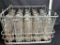 MILK BOTTLE DAIRY, 20 BOTTLES WITH 20 SLOT CARRIER, 1/2 PINT, GREENWOOD PASTEURIZING PLANT