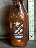 MILK BOTTLE DAIRY, BELLVIEW DAIRY, 1 QT., HIMROD, NY