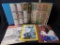 ONE BINDER OF BASEBALL CARDS, SHOP TIPS AUTO BOOK, NATIONAL GEOGRAPHIC, BECKETT MAGAZINE